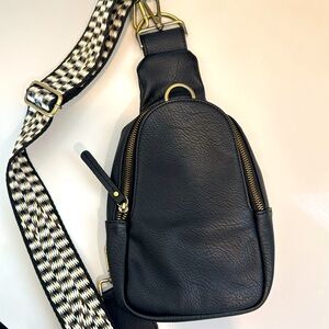 Anthropologie Cross Body Black Bag